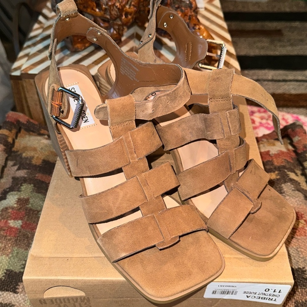 Steve Madden Tribeca Suede Block Heels -NWT Size 11
